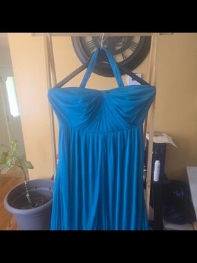 David's Bridal Versa Convertible Dress in Bright Teal